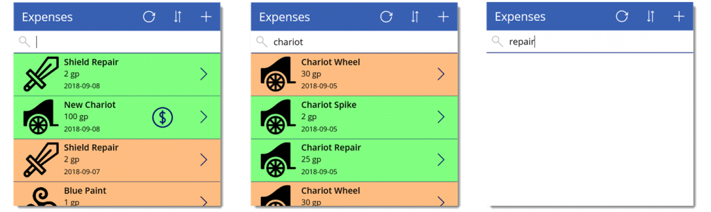 3 examples of search