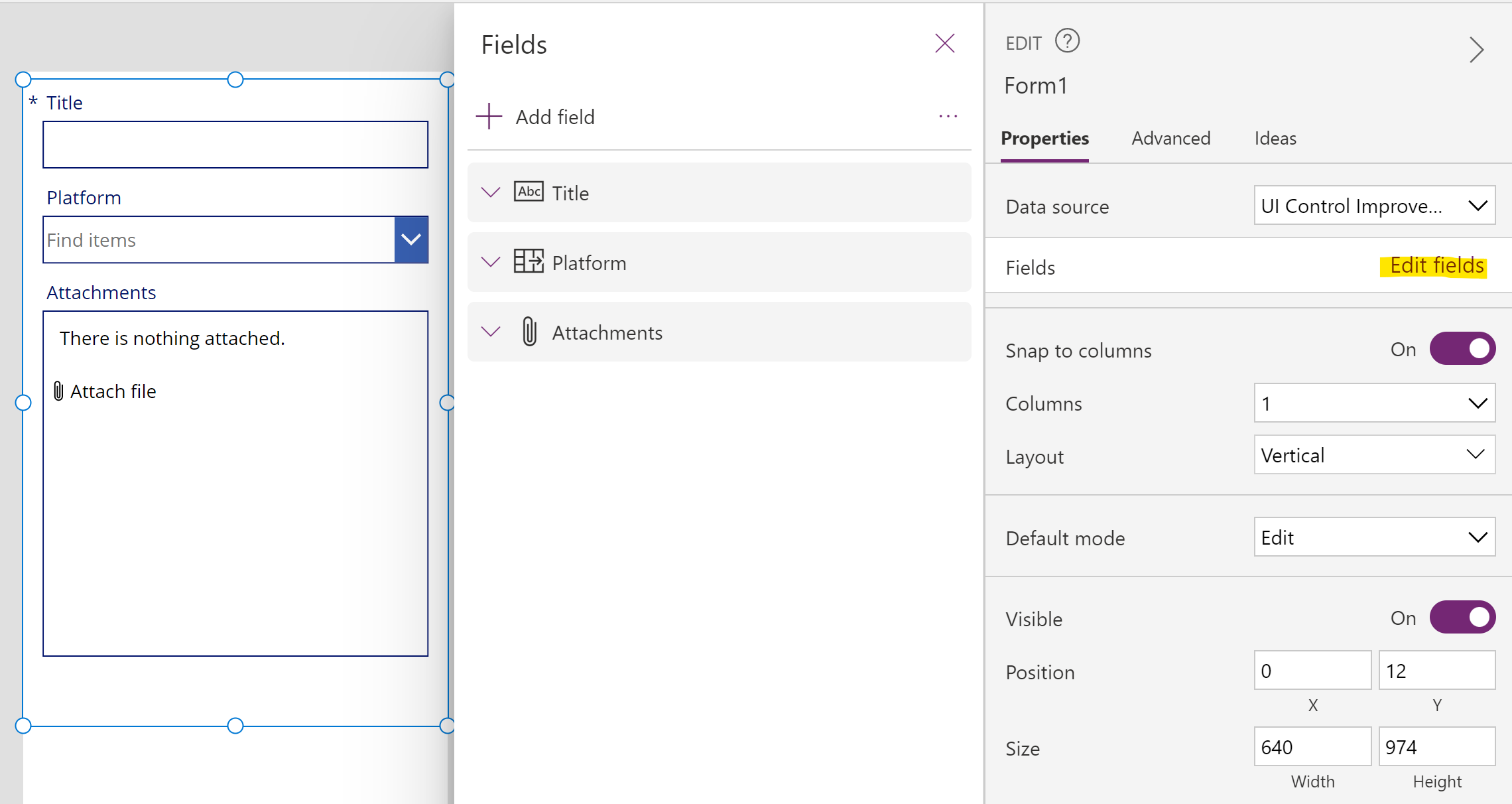 Choose Form Fields