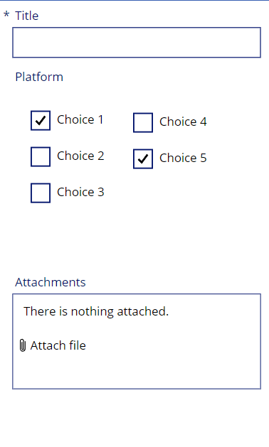 checkbox only on screen