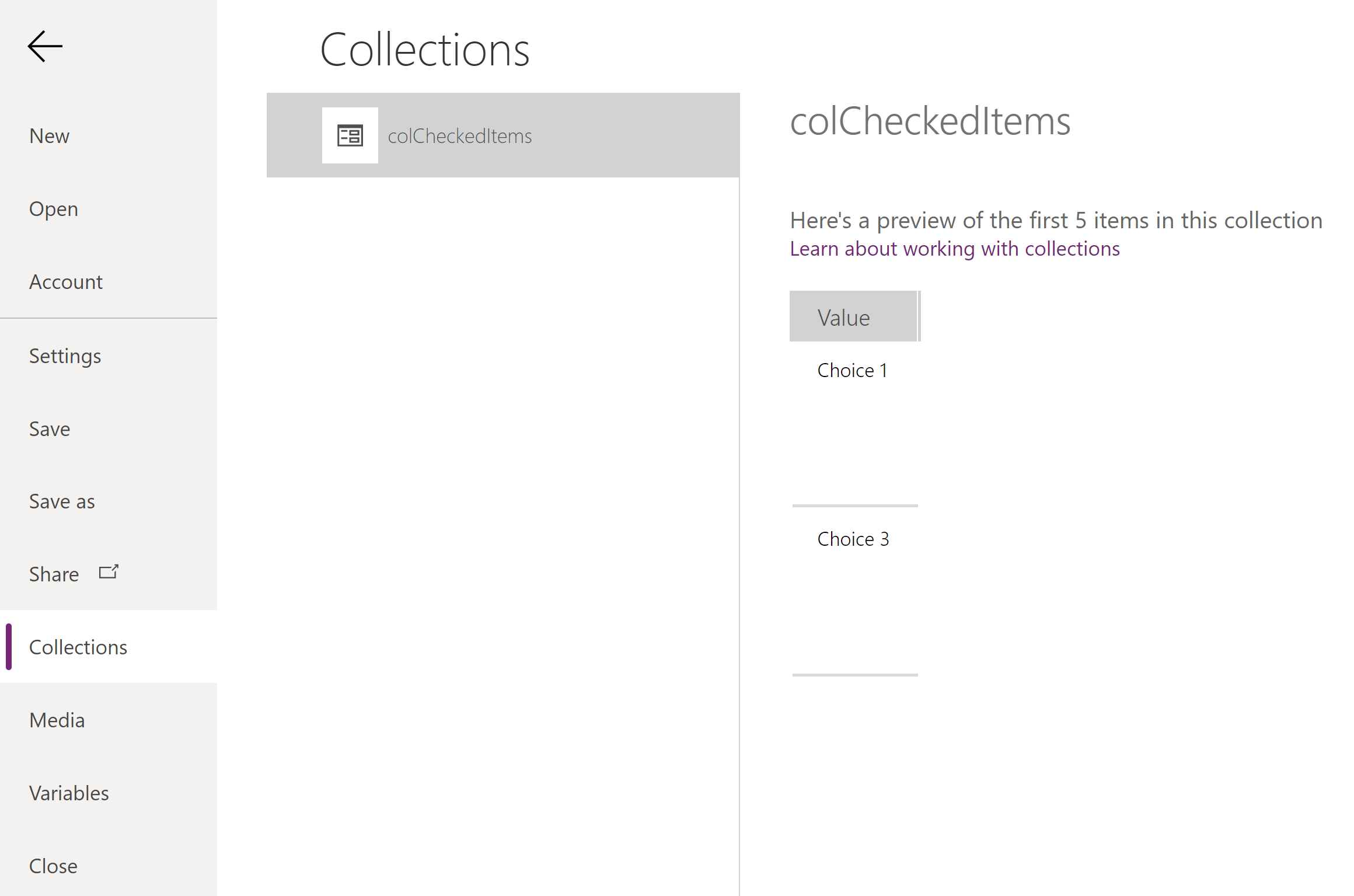 collection preview